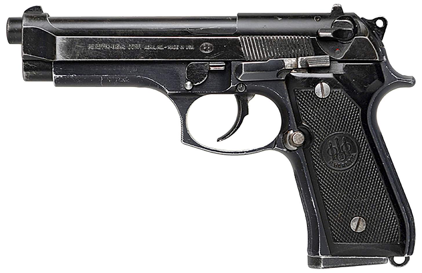 The screen-used Beretta 92F pistol from Lethal Weapon