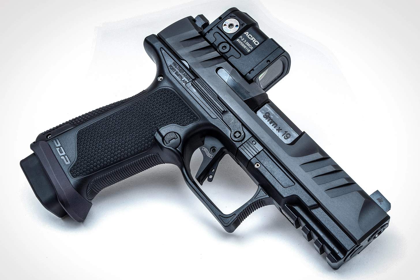 Walther PDP F Pro ACRO with Aimpoint ACRO P2 red-dot reflex sight