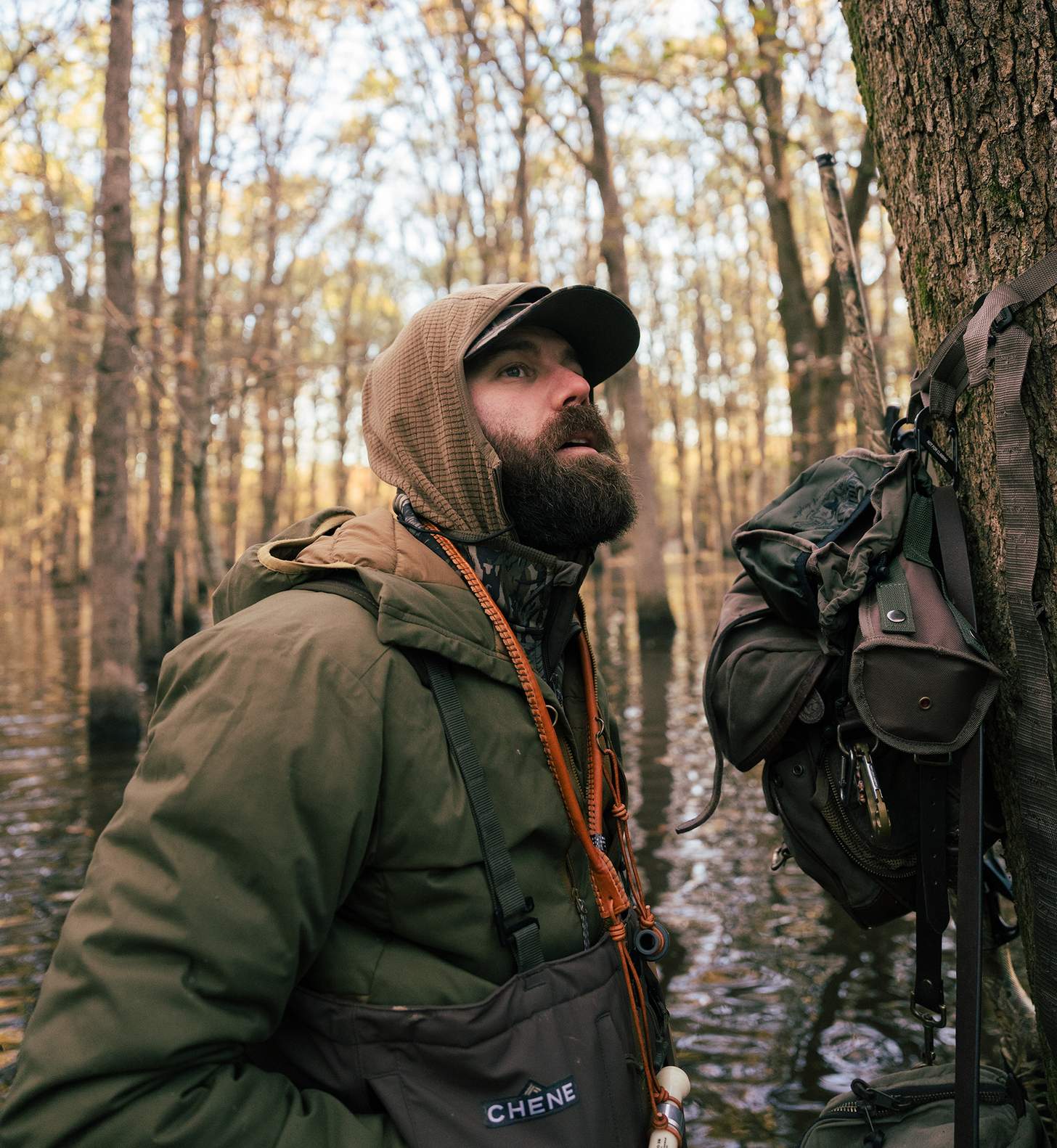 Jordan Davis on a duck hunt in flooded timber