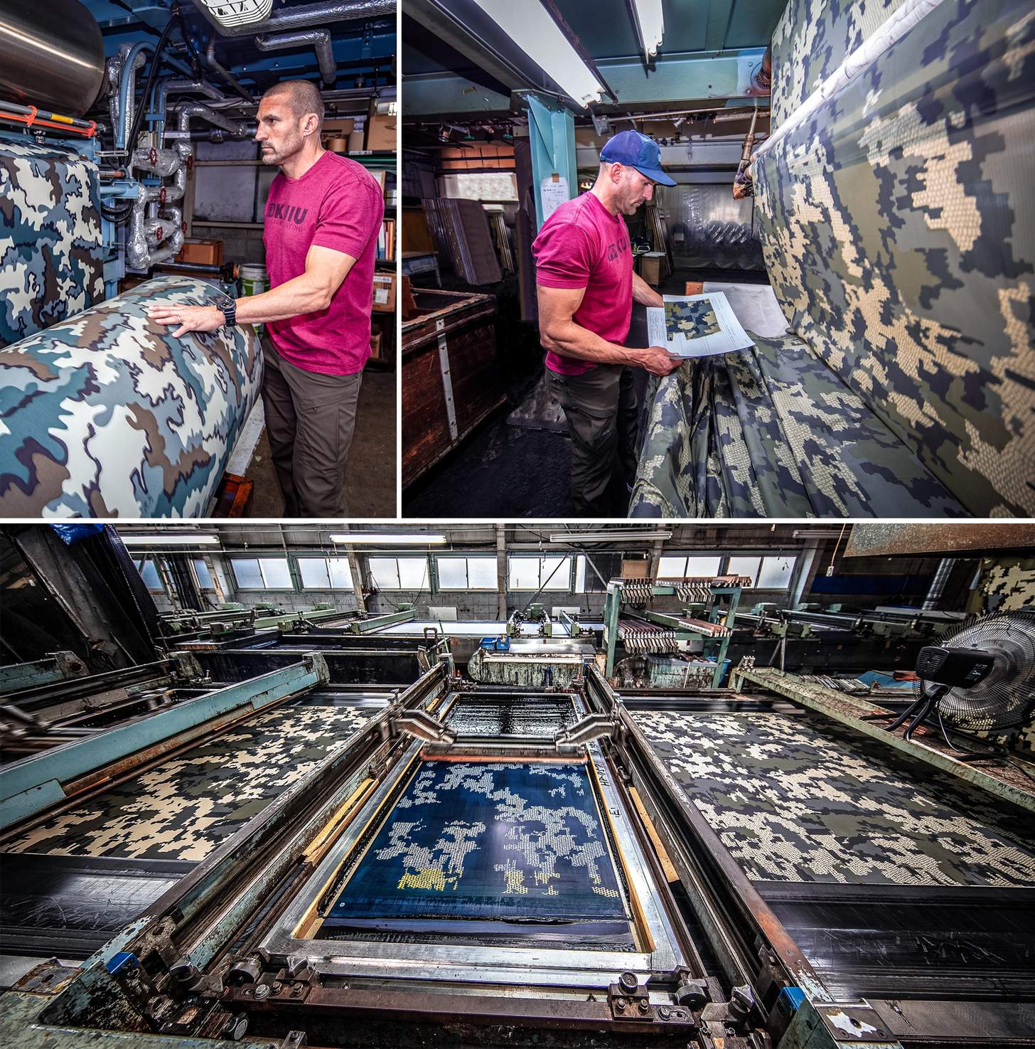 KUIU camo patterns being made in the KUIU factory