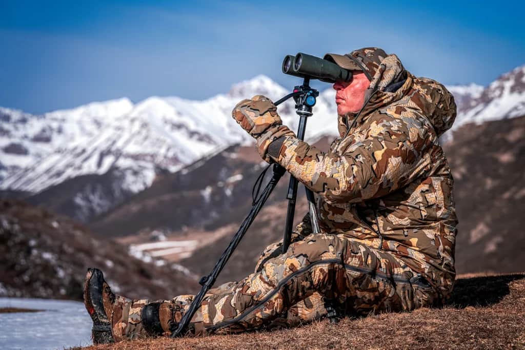 a hunter glasses in the cold