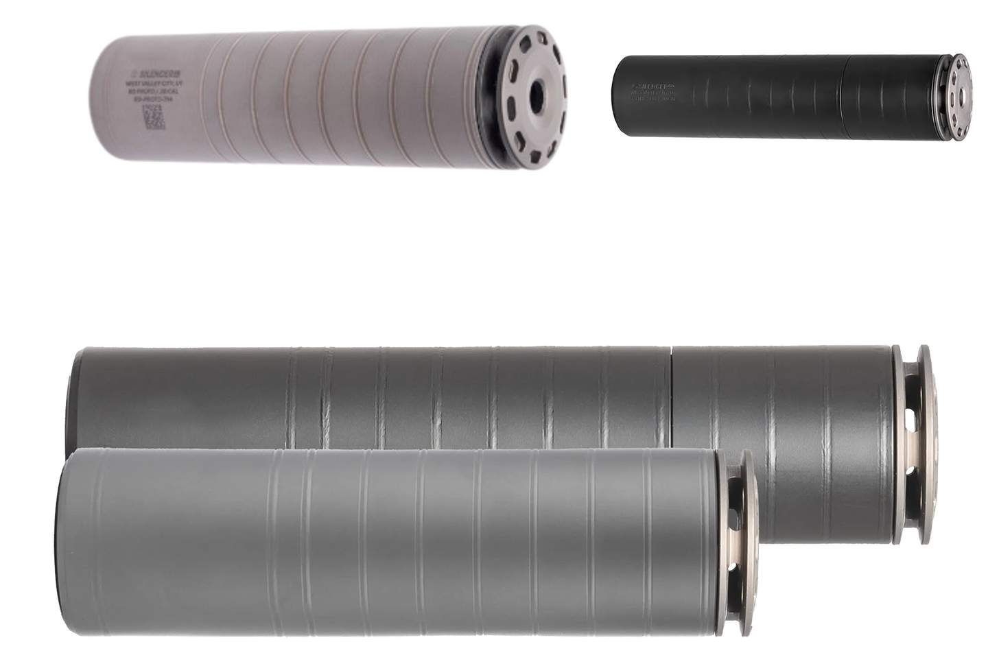 SilencerCo Scythe suppressor on white