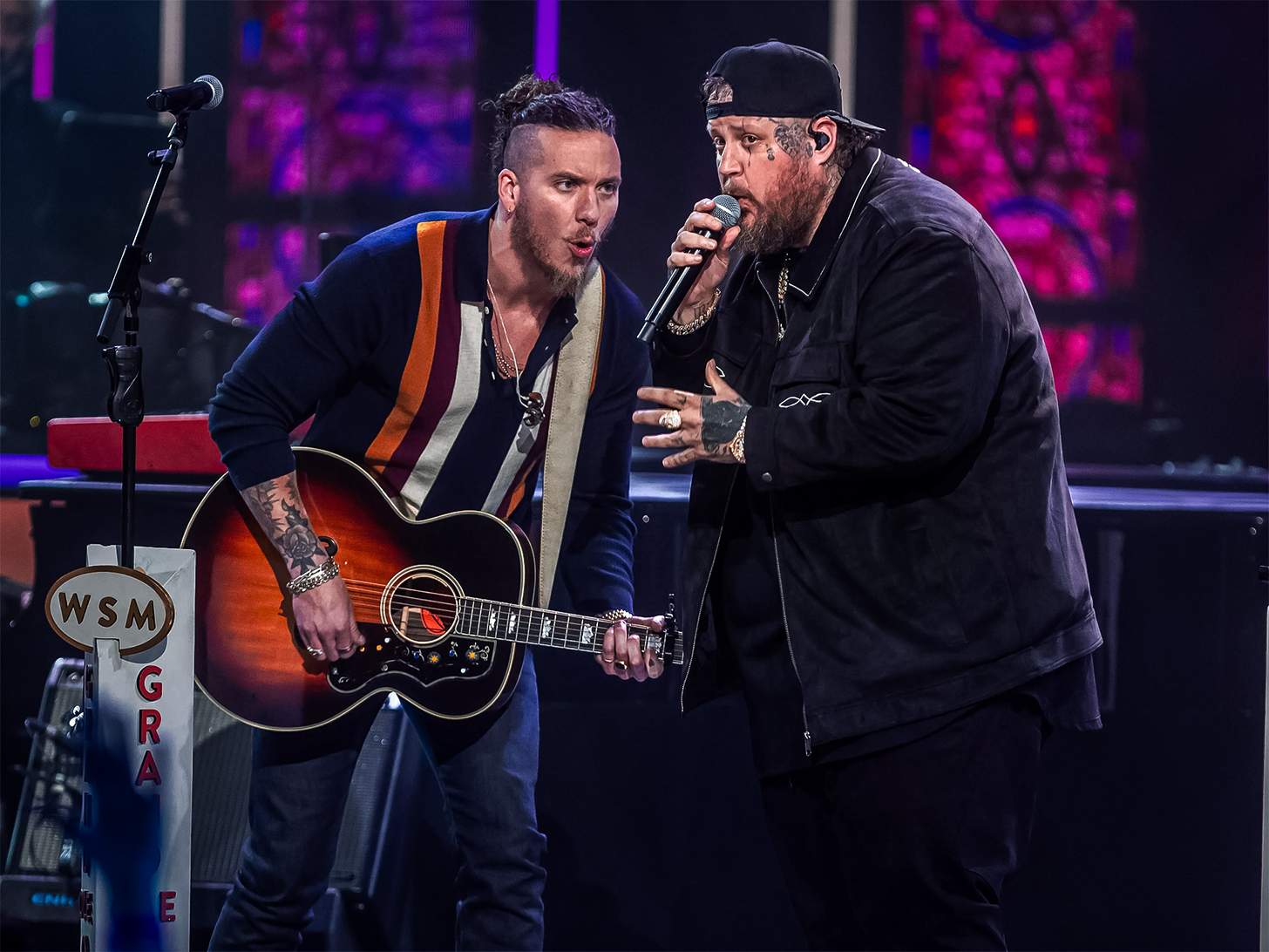 Brandon Lake and Jelly Roll on stage together