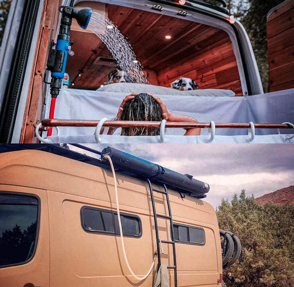 camper van shower solutions