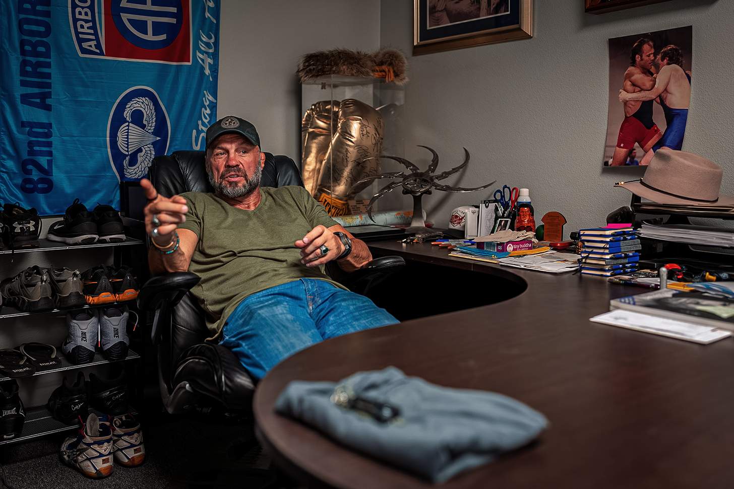 Randy Couture in his office