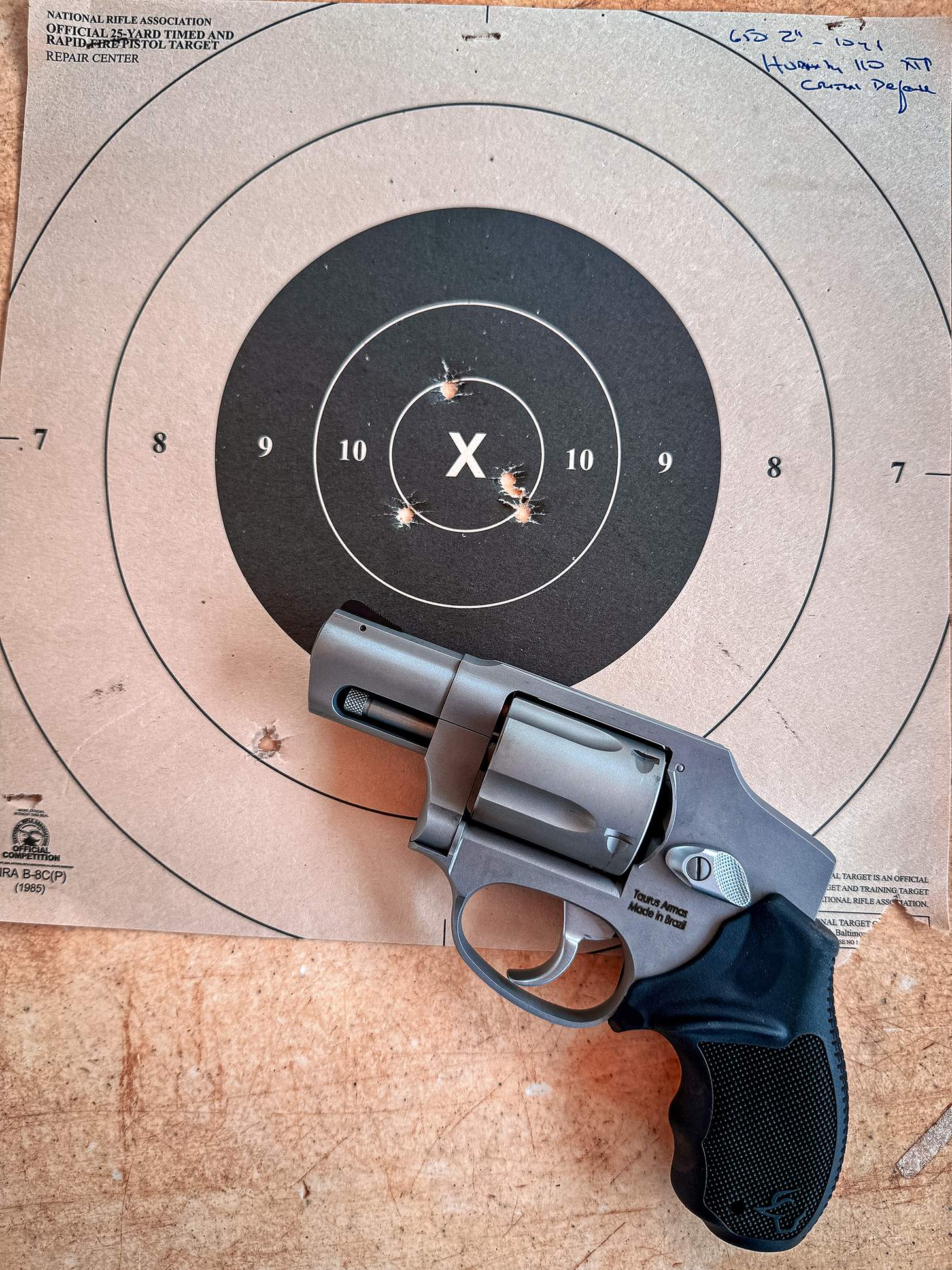taurus 650 revolver with a target