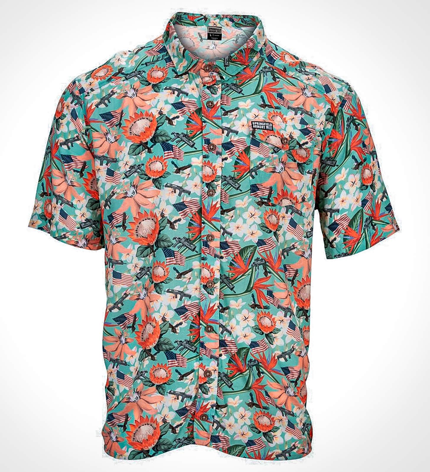 Springfield Men's Short Sleeve Summer Button Down