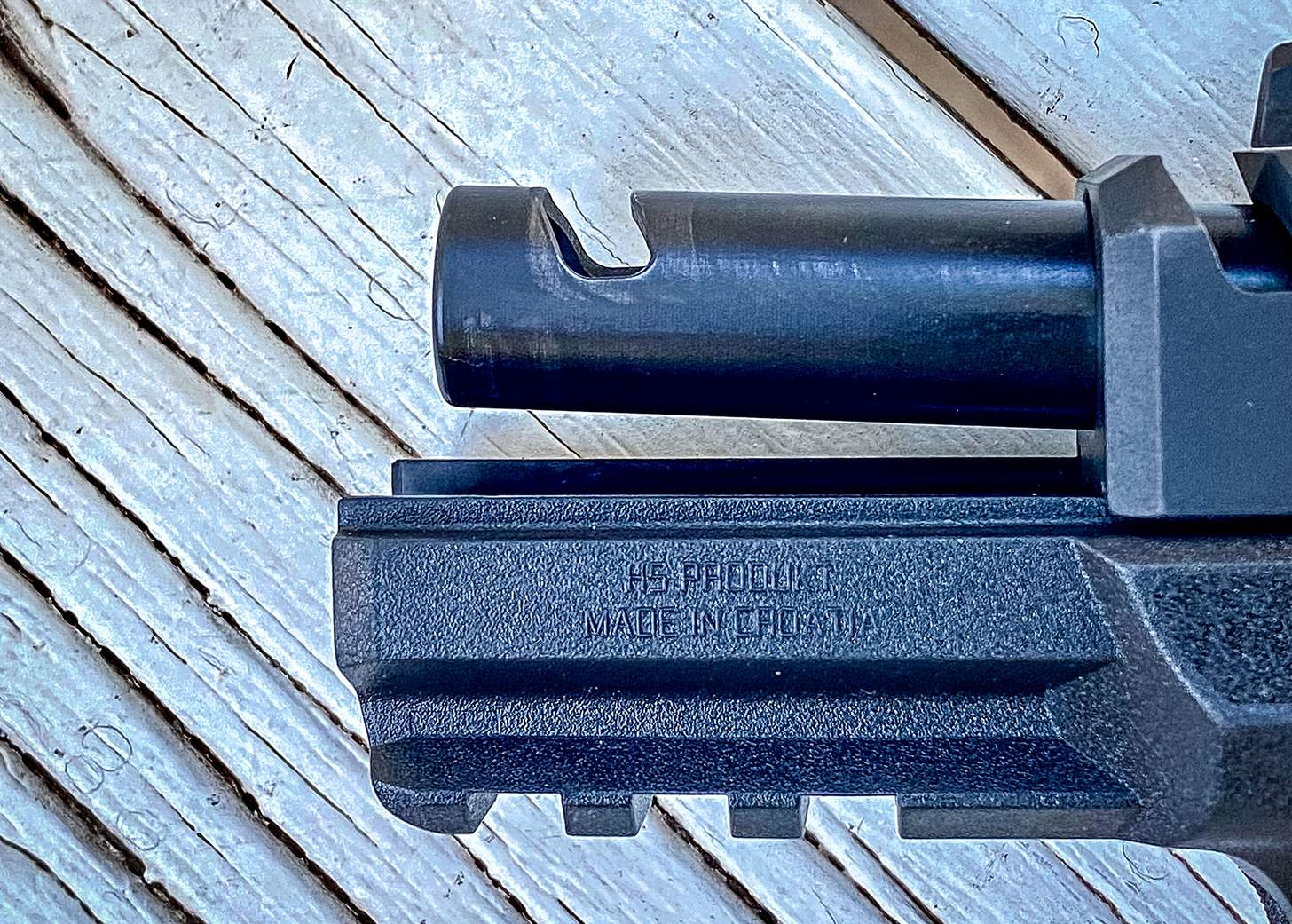 the compensator cut in the barrel 