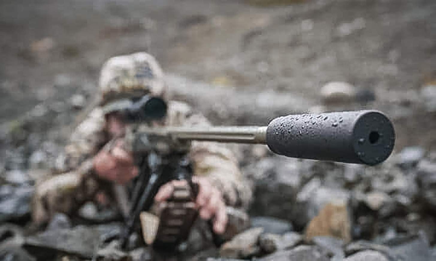 suppressor on a hunting rifle