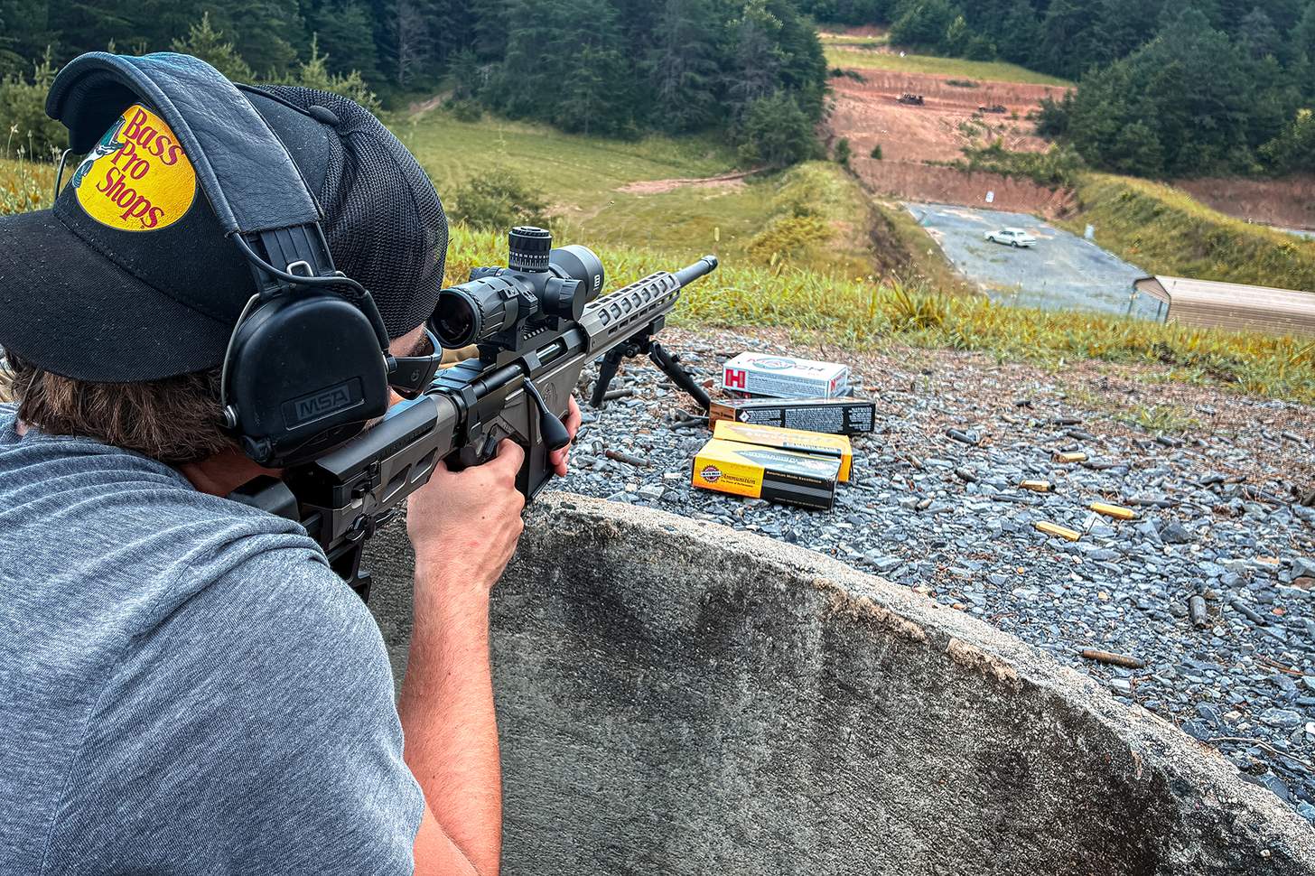shooting the Ruger Precision Rifle from a culvert