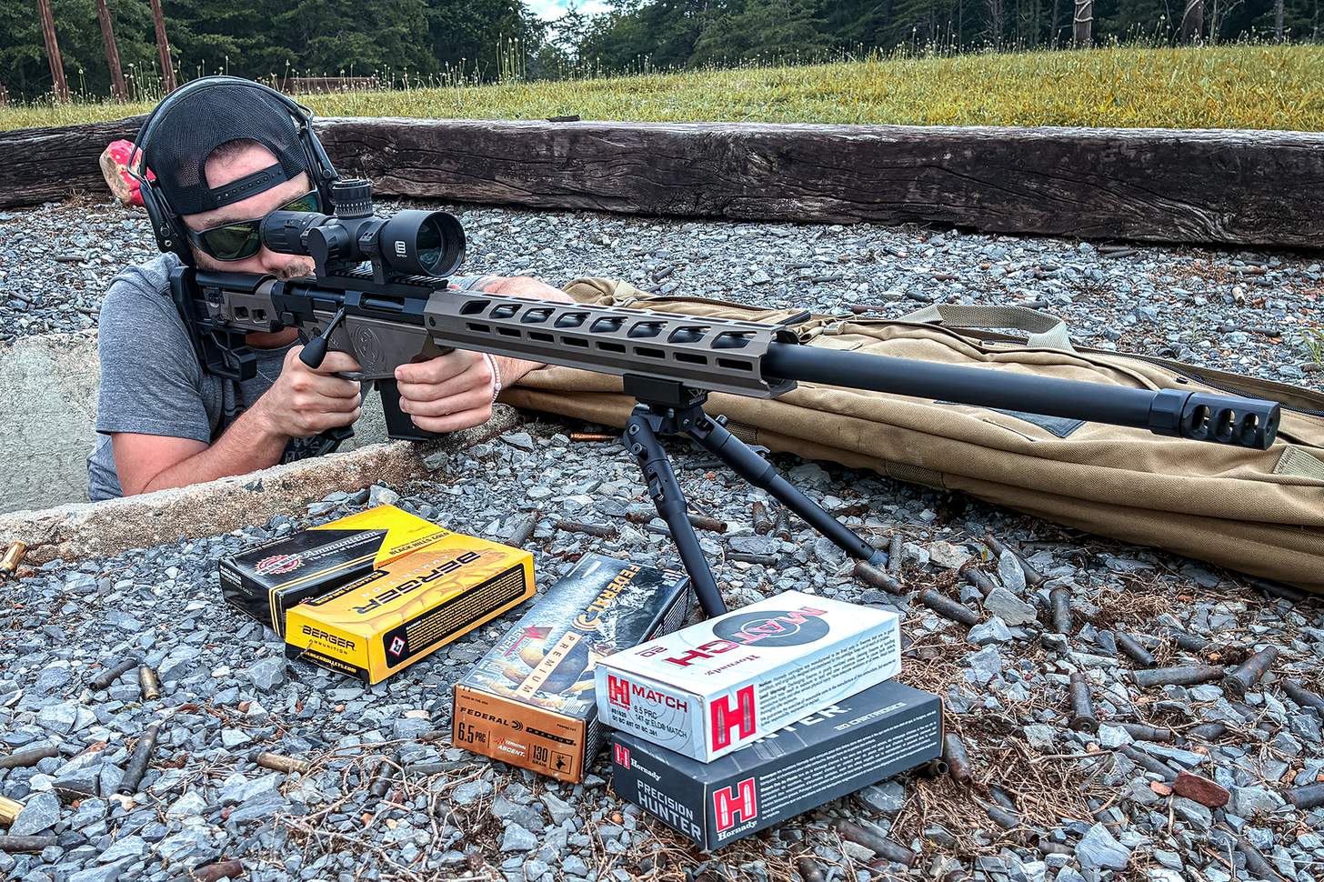 a man shooting the ruger precision rifle