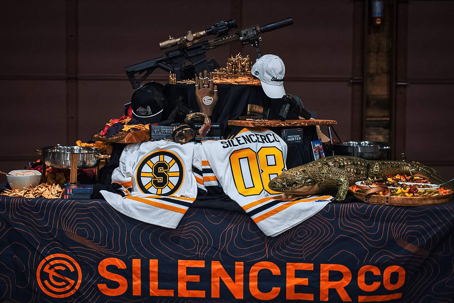 a lavish table with a silencerco table cloth