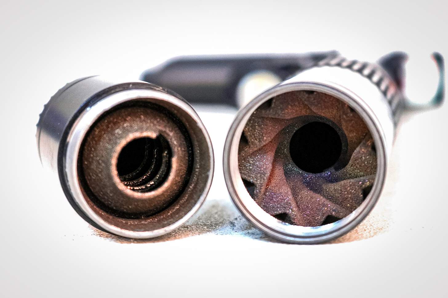 the baffels in side the Springfield Operator and the dead air mojave 45 suppressor