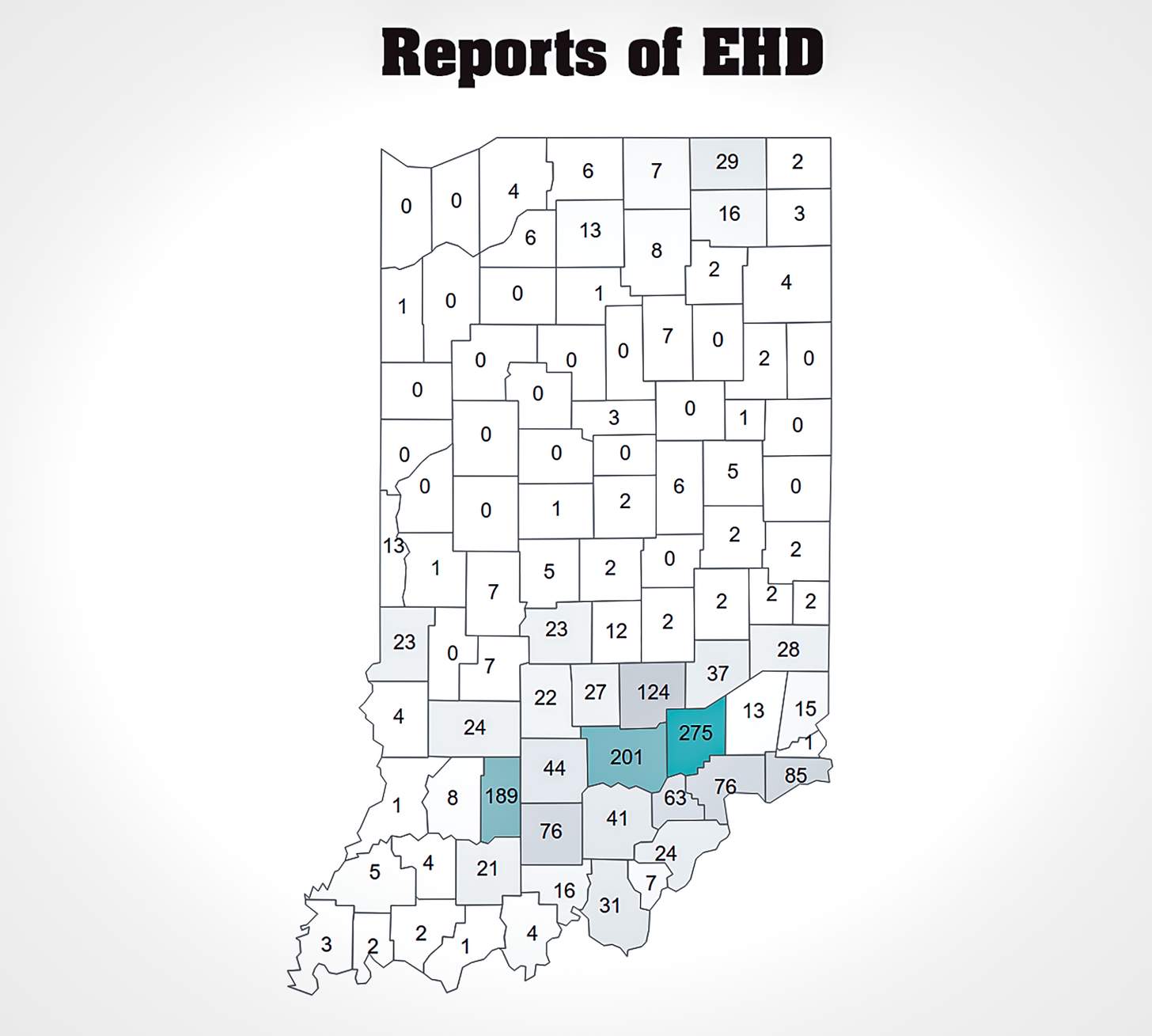 EHD stats in indiana