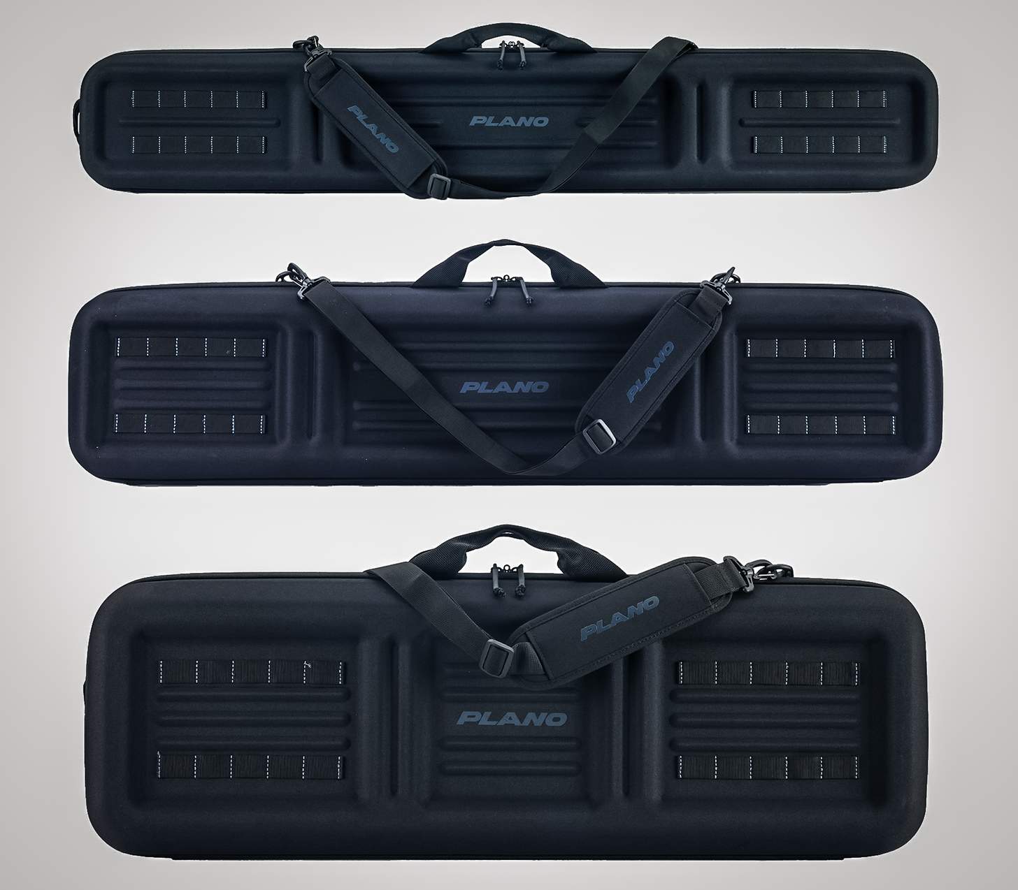 the three cases in the Plano Diverge Hybrid gun case line