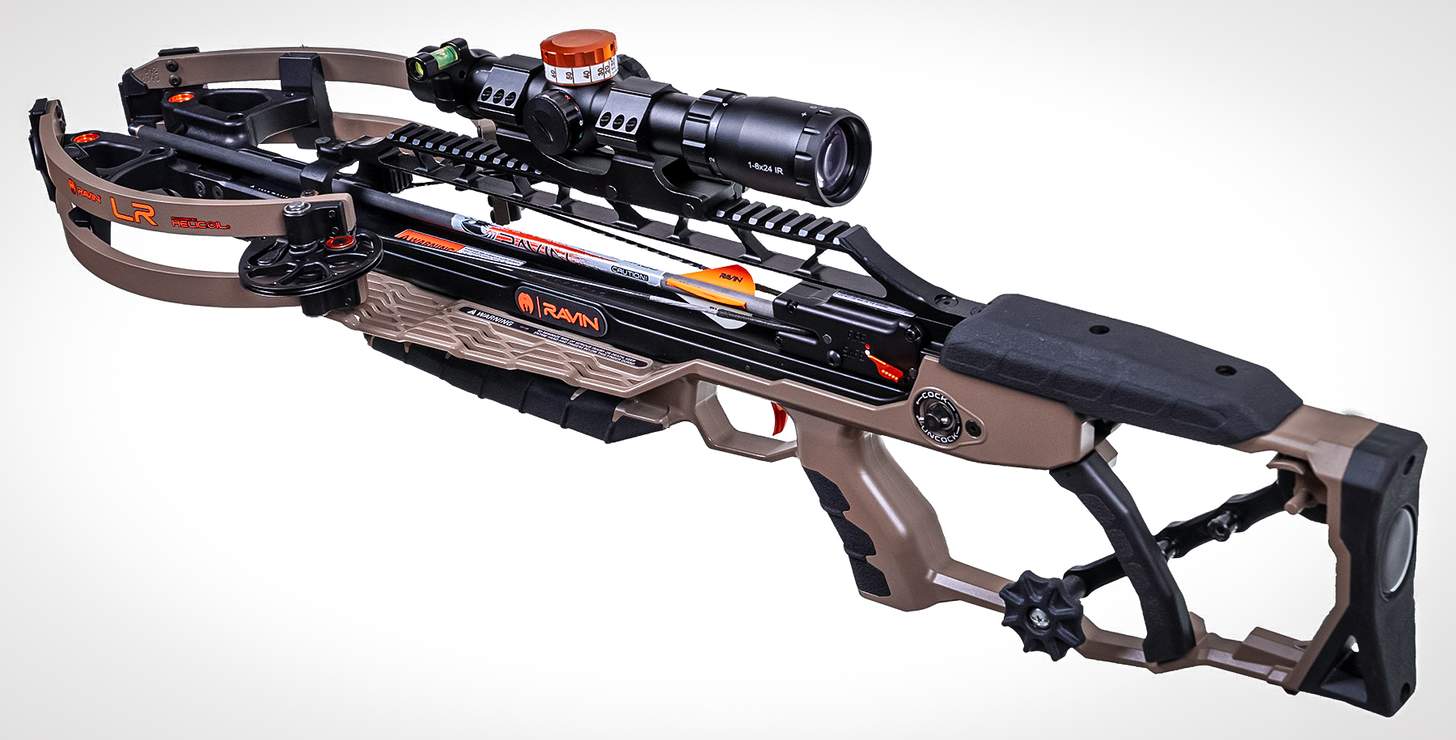 loading a Ravin LR crossbow on white