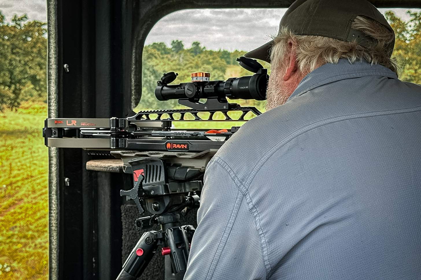 shooting from an elevated blind