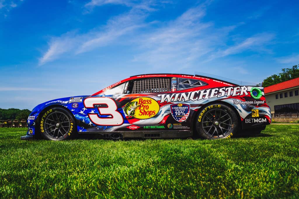 the winchester no. 3 car unveiled in North Carolina on May 21, 2025