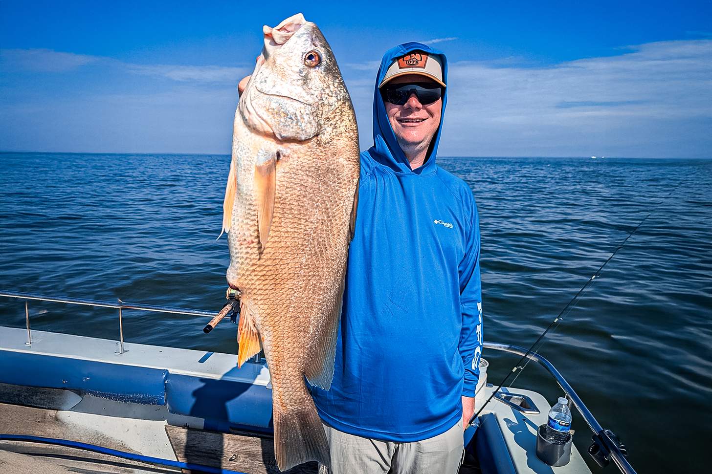 the author with a walleye