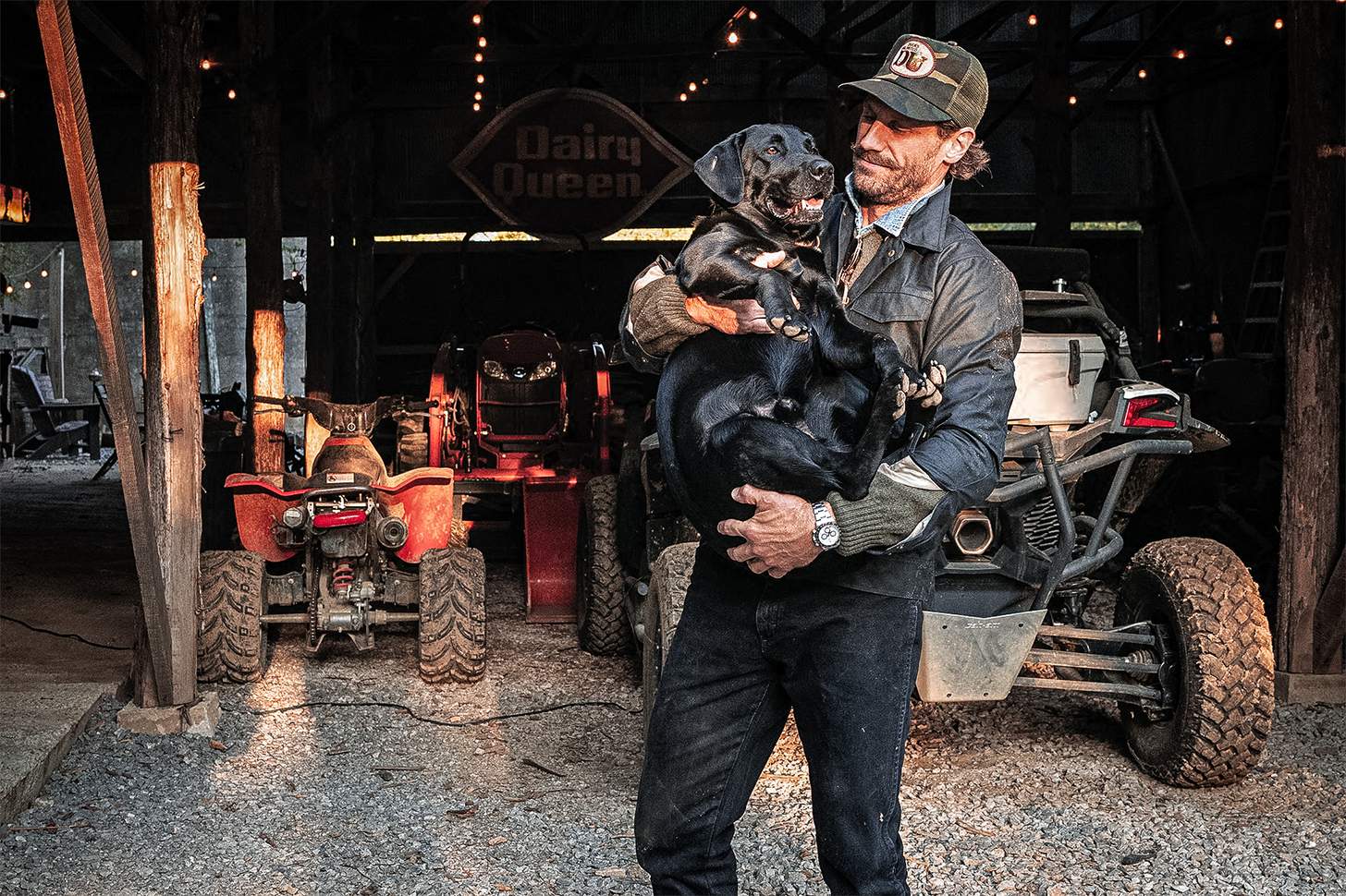 Chase Rice with his dog
