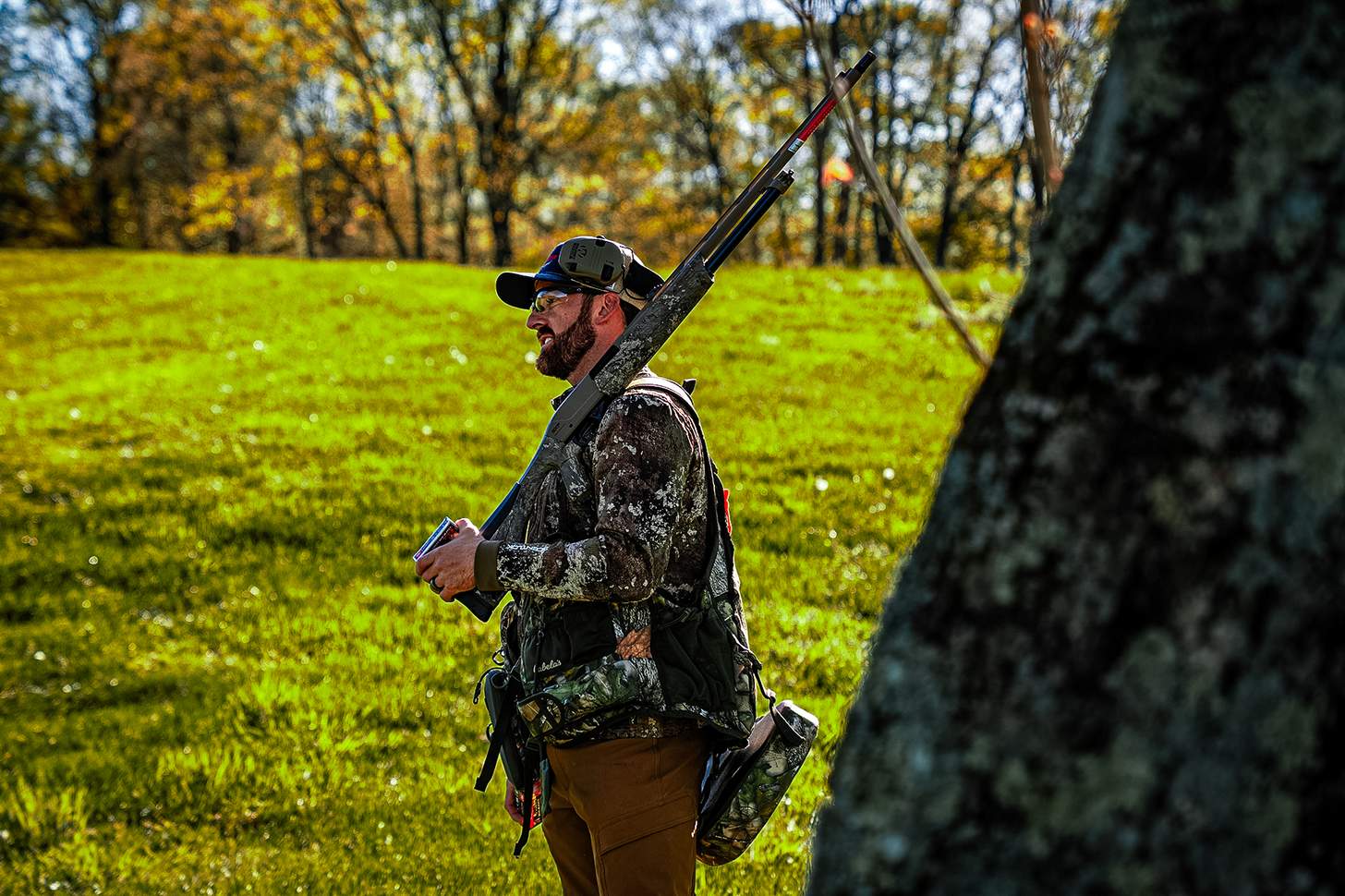 Austin Dillow with a shotgun