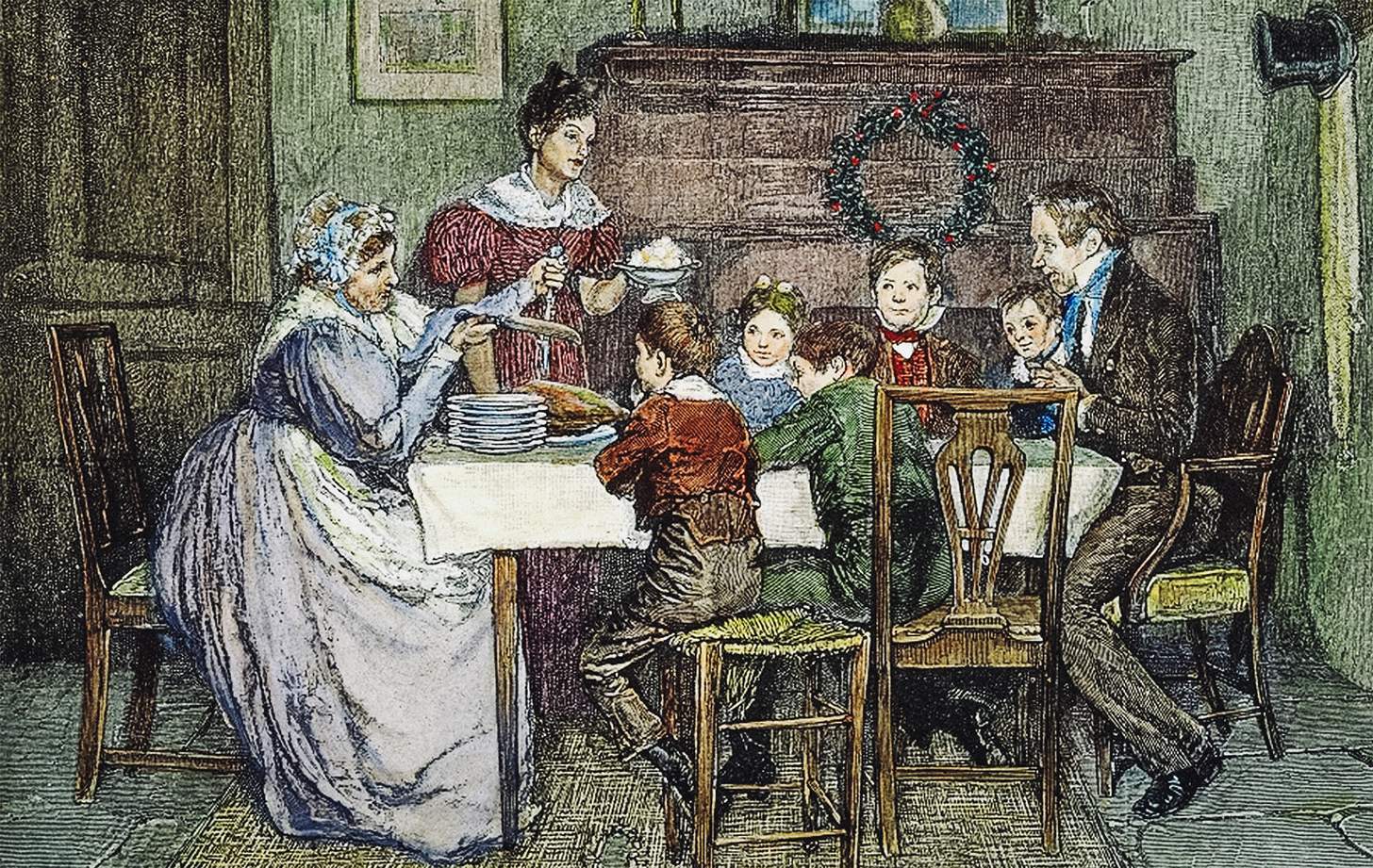 The Cratchit family Christmas table