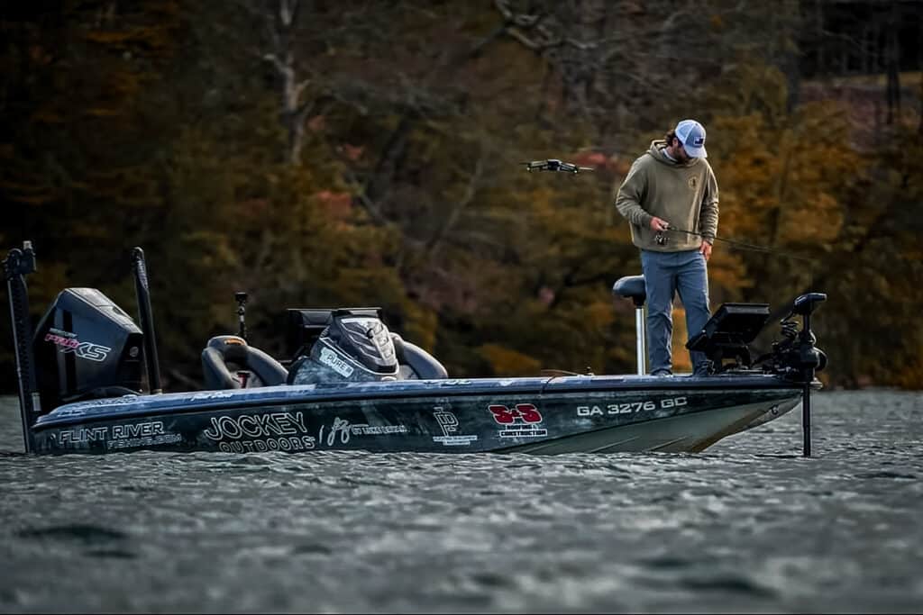 Flint Davis on his boat