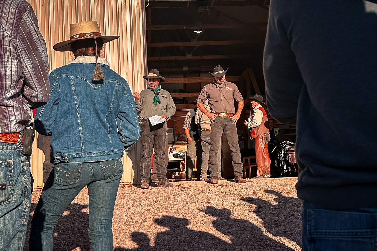 cowboys doling out instructions