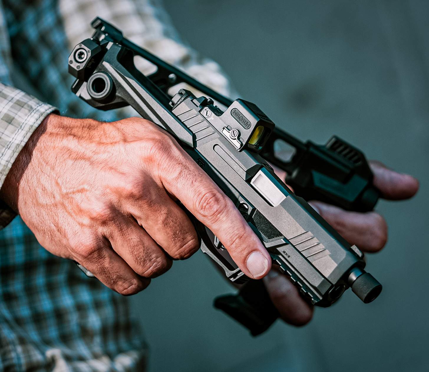 Taurus GX4 Strike Bravo handgun with brace folding