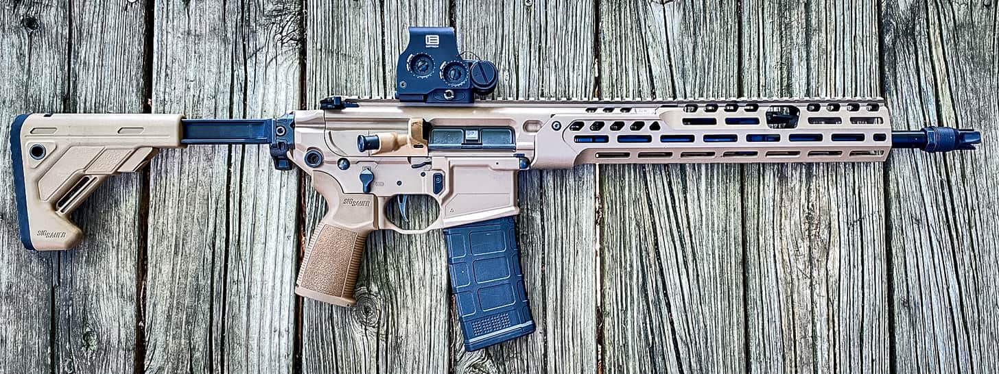SIG SAUER MCX-SPEAR LT IR rifle was used for the range test. 