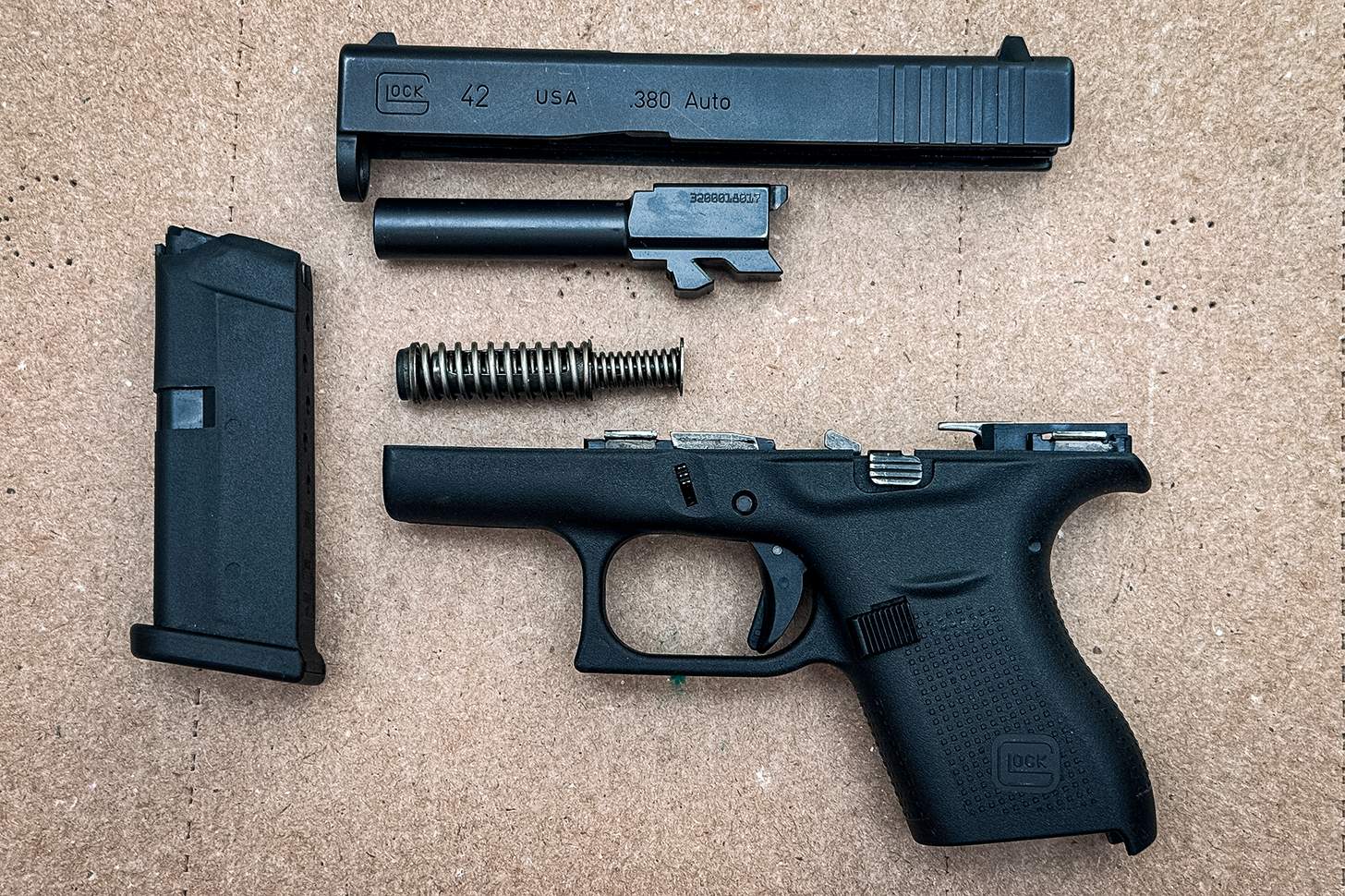 Glock 42 disassembled