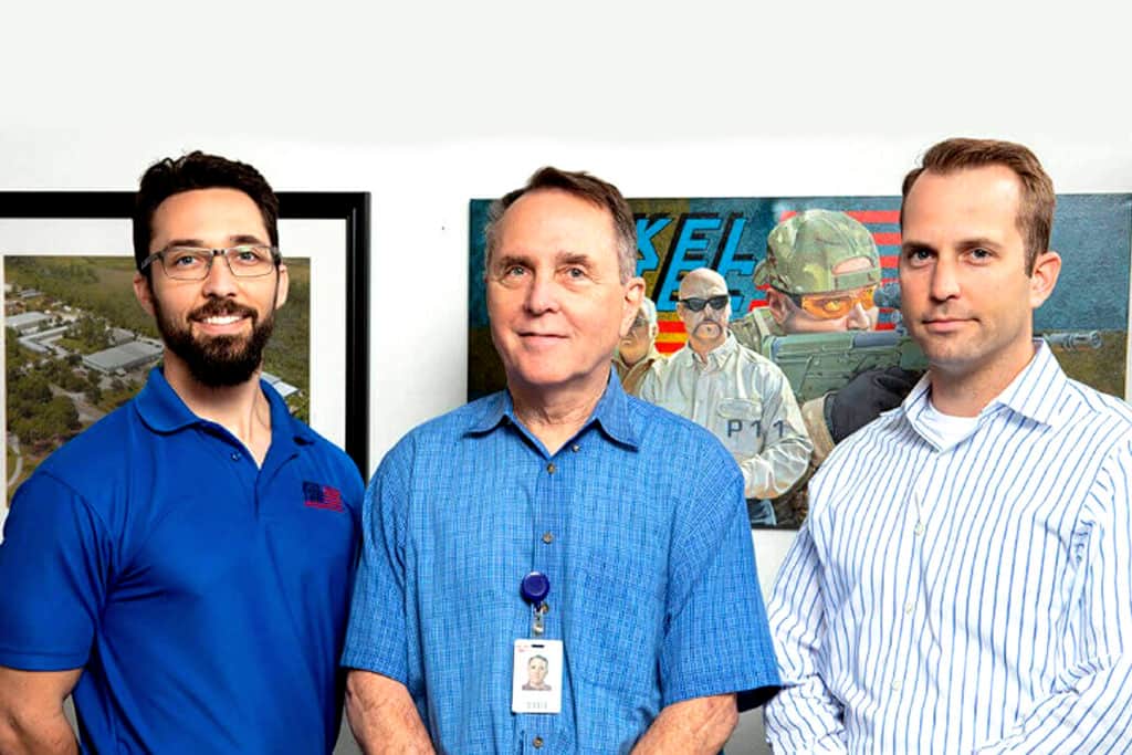 George Kellgren with his sons Derek and Adrian