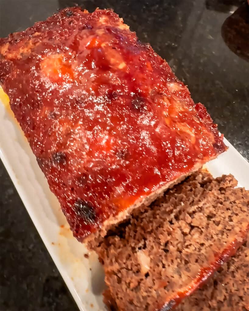 The finished meatloaf