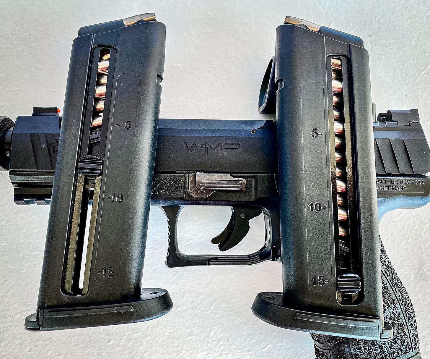 Walther WMP SD with its magazines