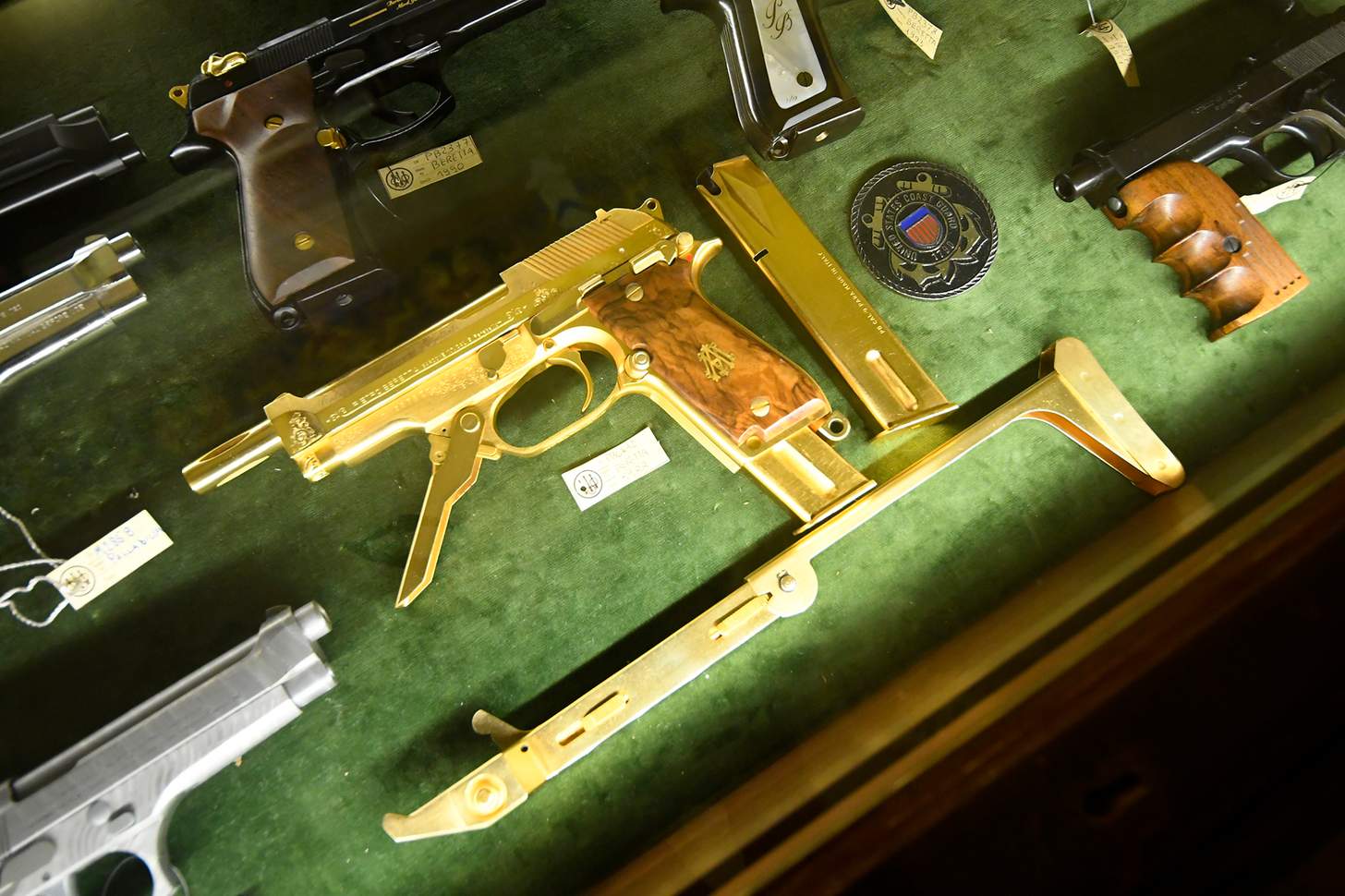 gold plated Beretta 93R pistol