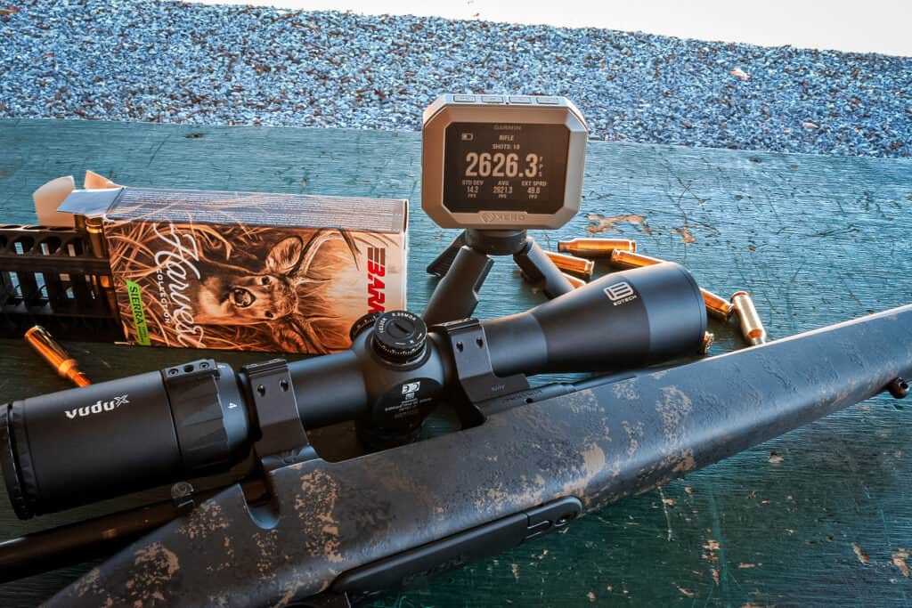 The author topped the NULA rifle with an EOTECH 2-12x Vudu X scope. 