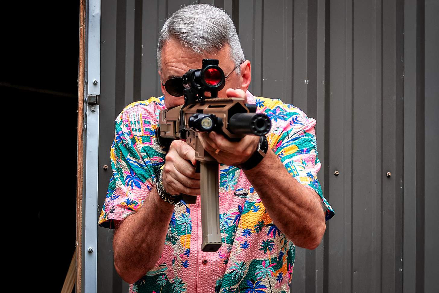 the author firing the PSA JAKL 9