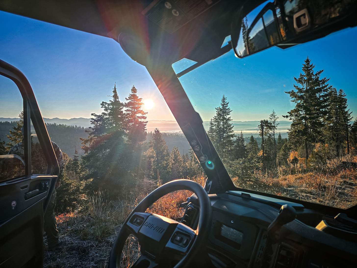 a view from inside the Can-Am Defender