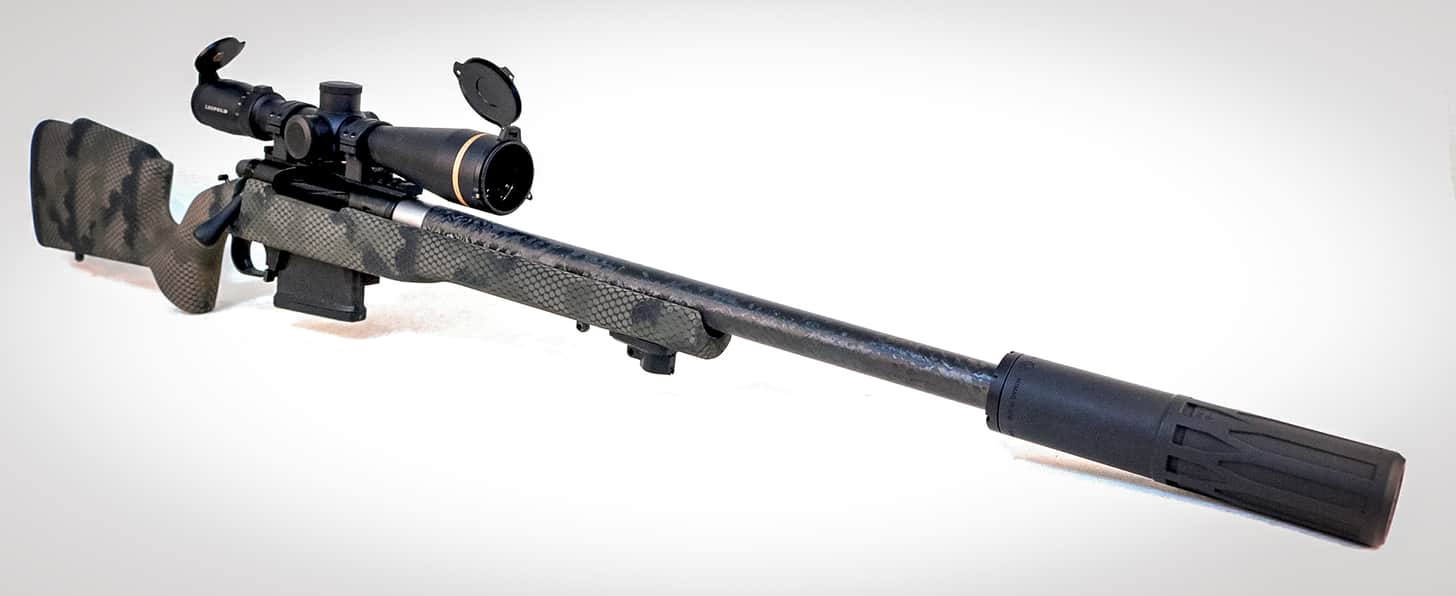 Dead Air Nomad Ti OTB Hunting Suppressor on a rifle