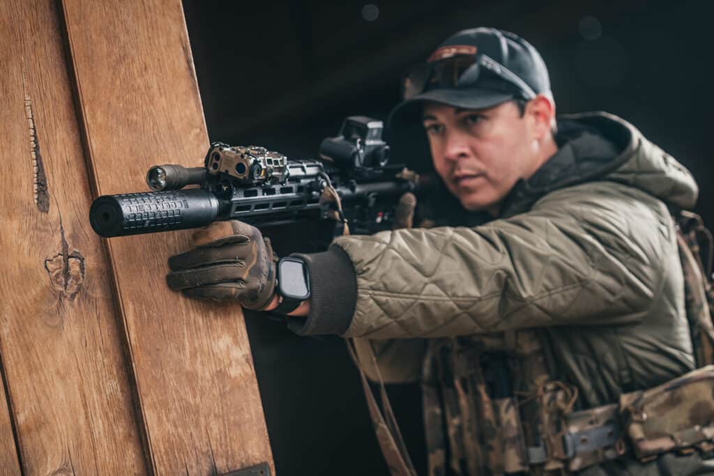 EOTECH DCBL Suppressor in action