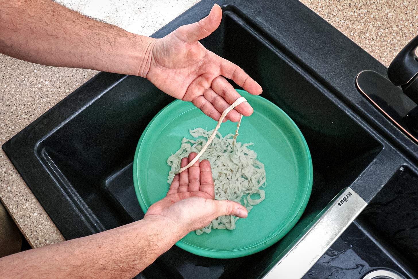 washing sausage casings