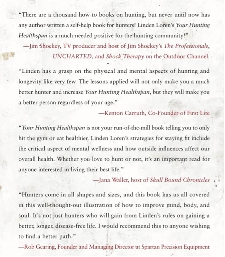 Your Hunting Healthspan: 73 Ways Hunters Can Age Better & Prevent Disease review