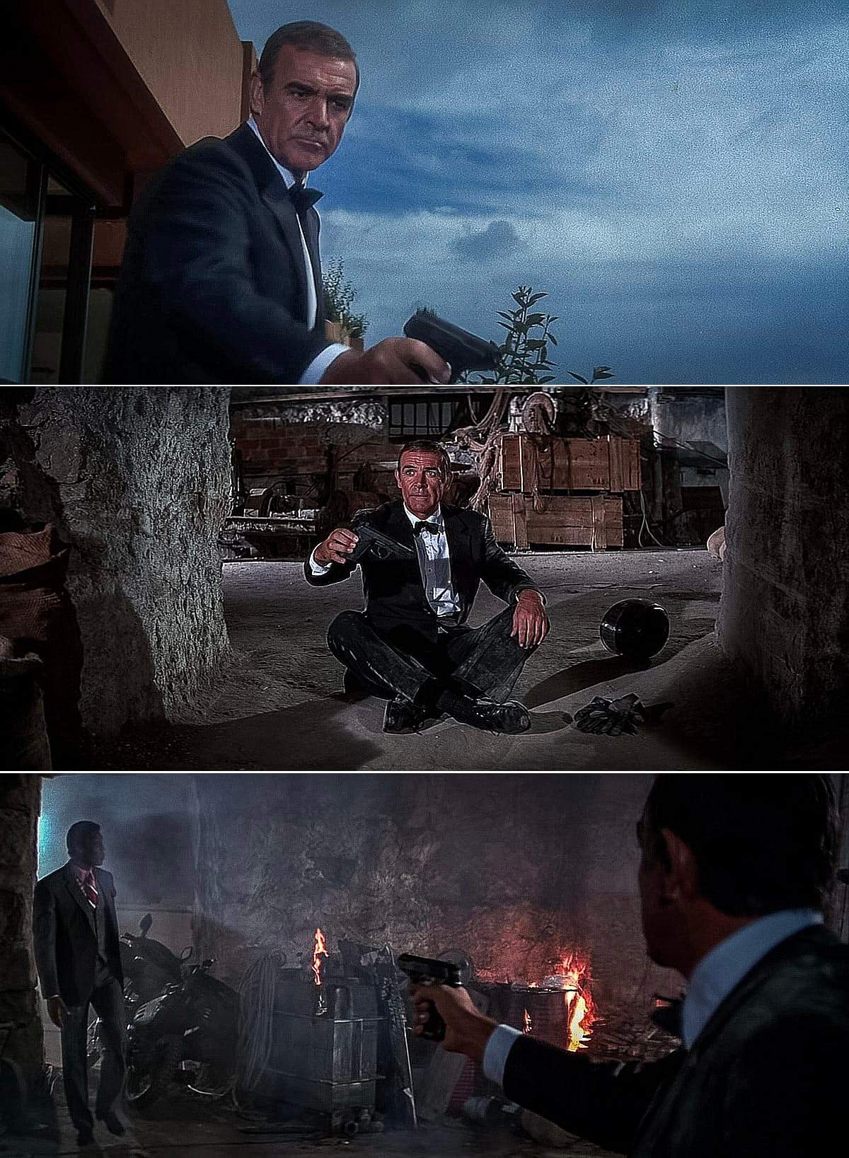 Sean Connery in Never Say Never Again as James Bond with the Walther P5