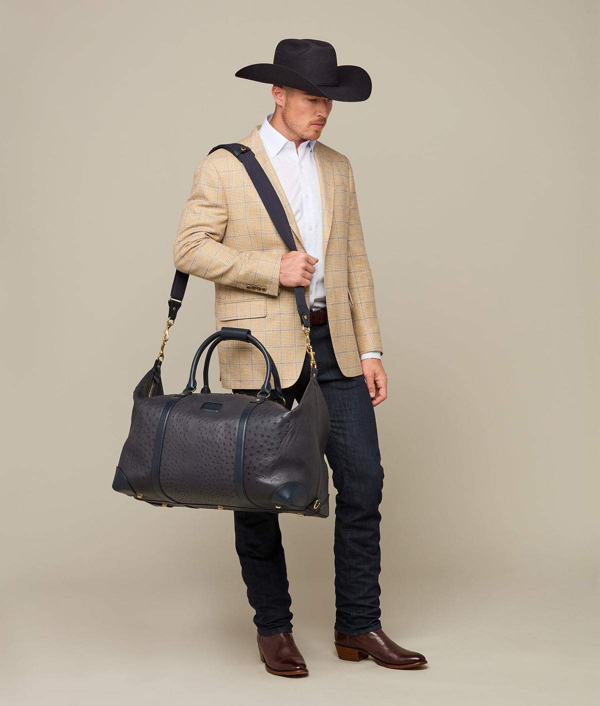 Lucchese Ostrich Duffle Bag