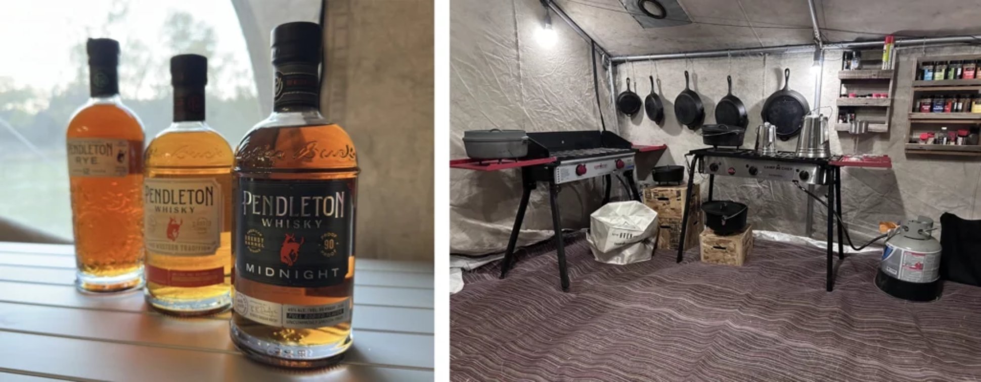 pendleton whiskey and camp chef