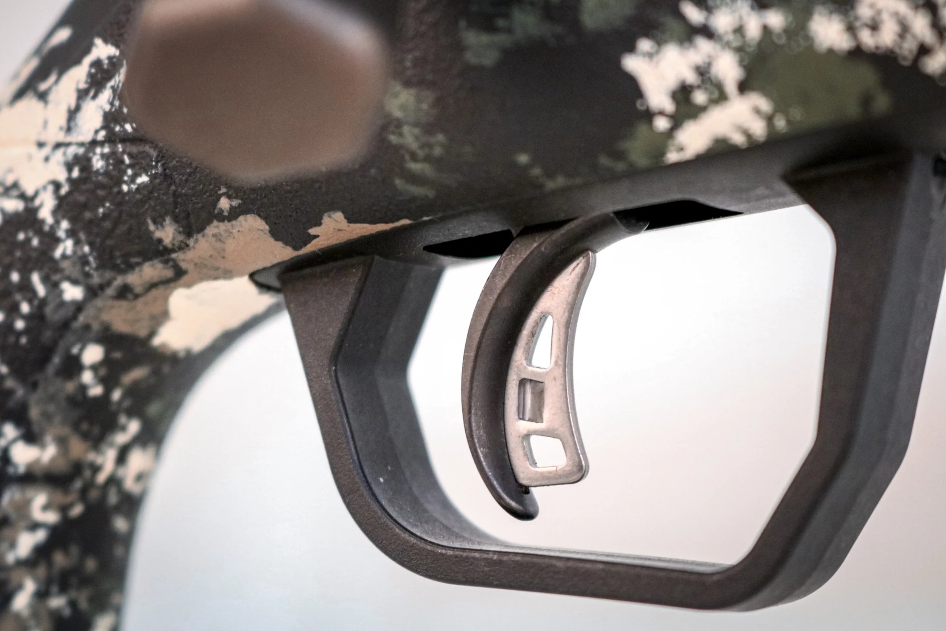 A Savage Axis 2 Pro rifle Accutrigger close up