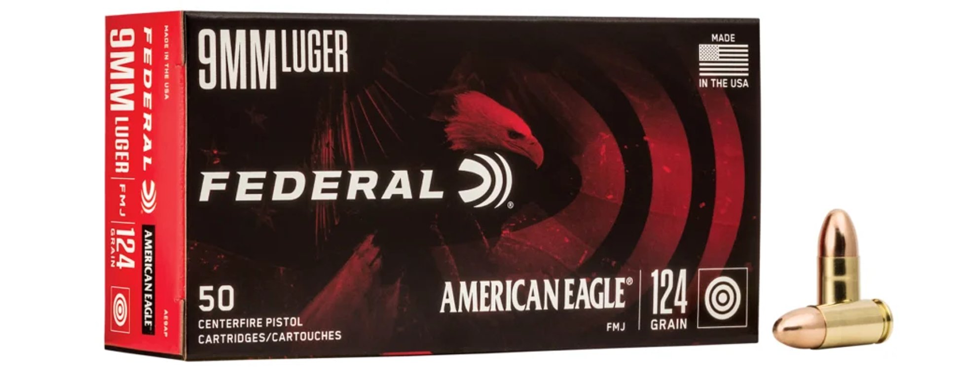 FEDERAL AMERICAN EAGLE 124-GRAIN 9mm
