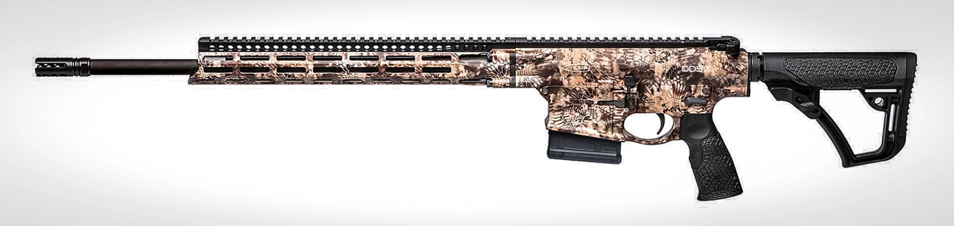 profile shot of the Daniel Defense DD5 V5 Hunter rifle with no attachments