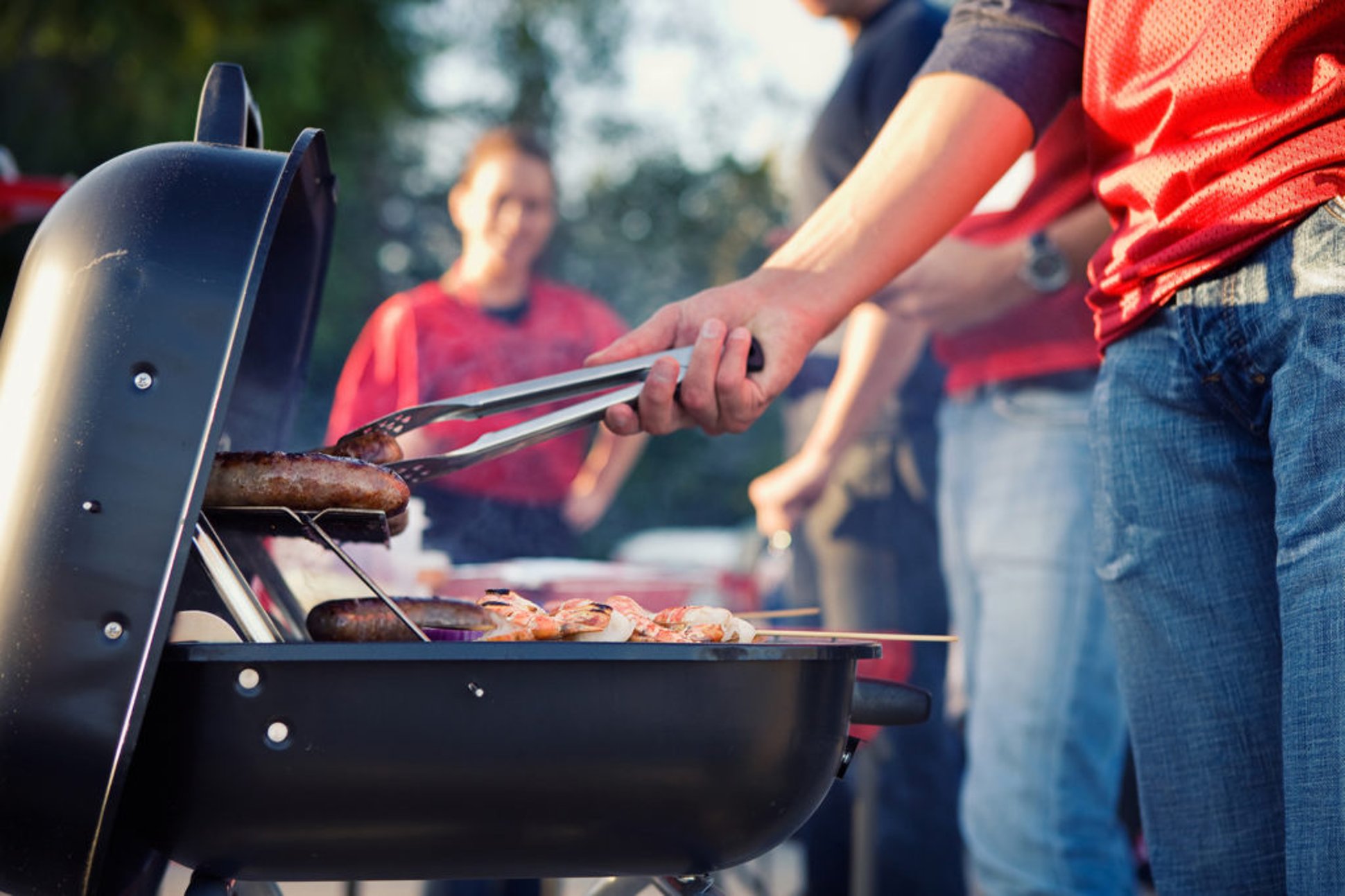 Tackling the Tailgate Gameday Recipes- Shrimp and Smokies