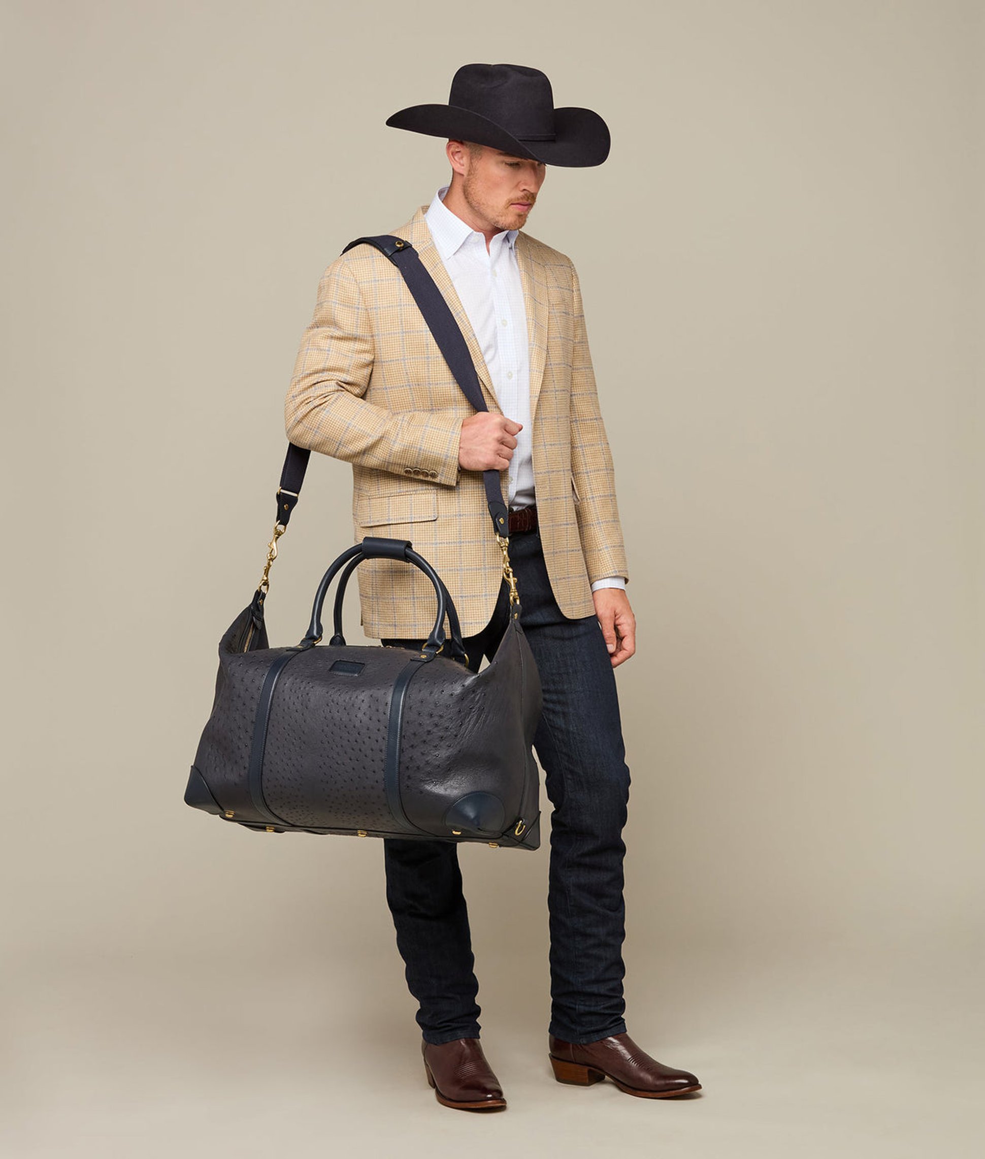 Lucchese Ostrich Duffle Bag